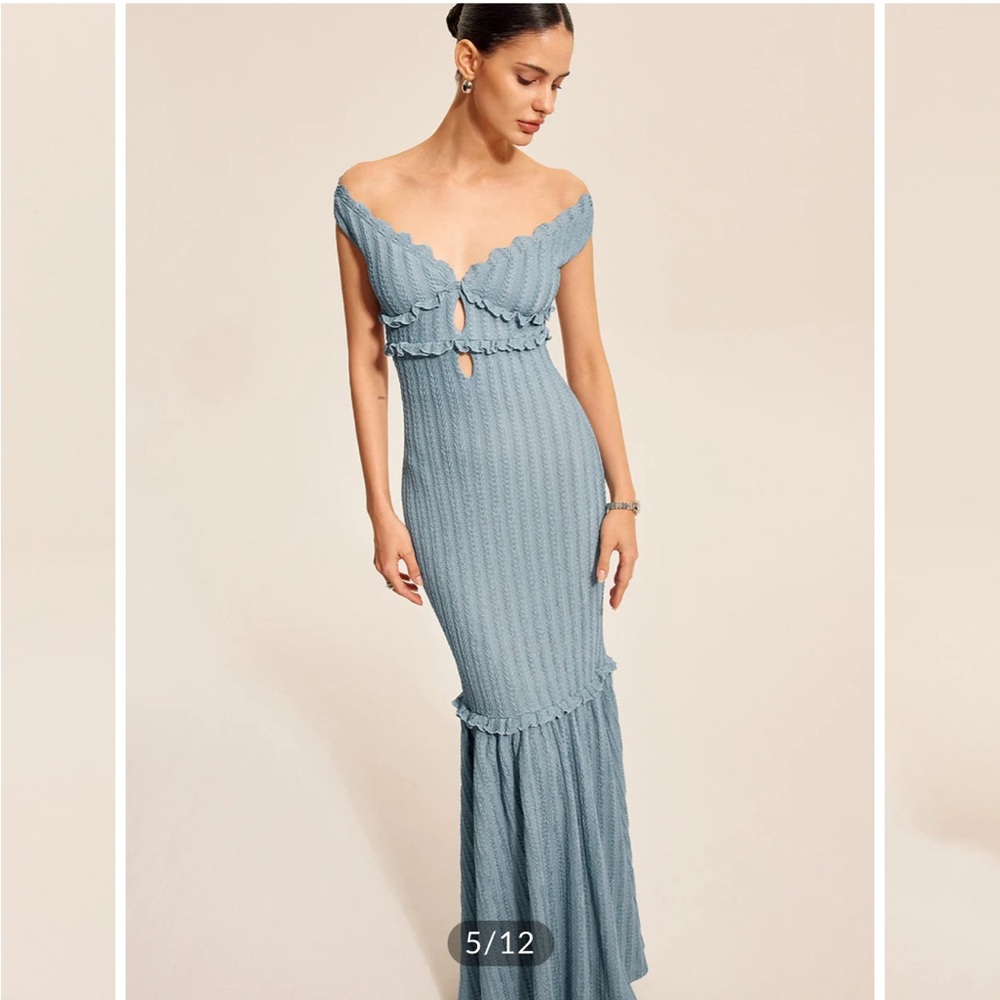 Commense Off-Shoulder Ruffle Dress - Picture 3 of 5
